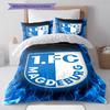 1. FC Magdeburg Pattern Bedding,Quilt Set Quilt Cover Pillowcase Home Birthday Gift (1 * duvet cover + 2 * pillowcase, without core)