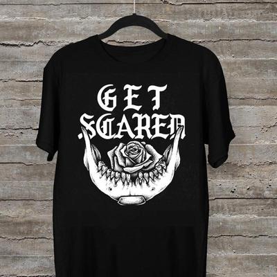 Логотип группы Get Scared для фанатов Черная футболка всех размеров AG1375
