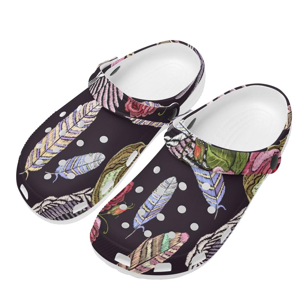 Graphic Printed EVA Clogs Women Men Lightweight Breathable Slip On Casual Shoes Soft Sole Summer Sandals Daily Comfort Wear