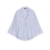 Spring New Women's Clothing French Simplicity Style Light Spring Linen Blended Wide Sleeve Plaid Shirt 2340939
