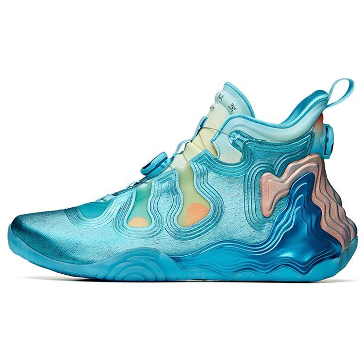 Anta Star Series Xingyue Liuli Guang Performance Shock Absorption Non-Slip Wear-Resistant Breathable Mid-Top Basketball Shoes 112041818A-18