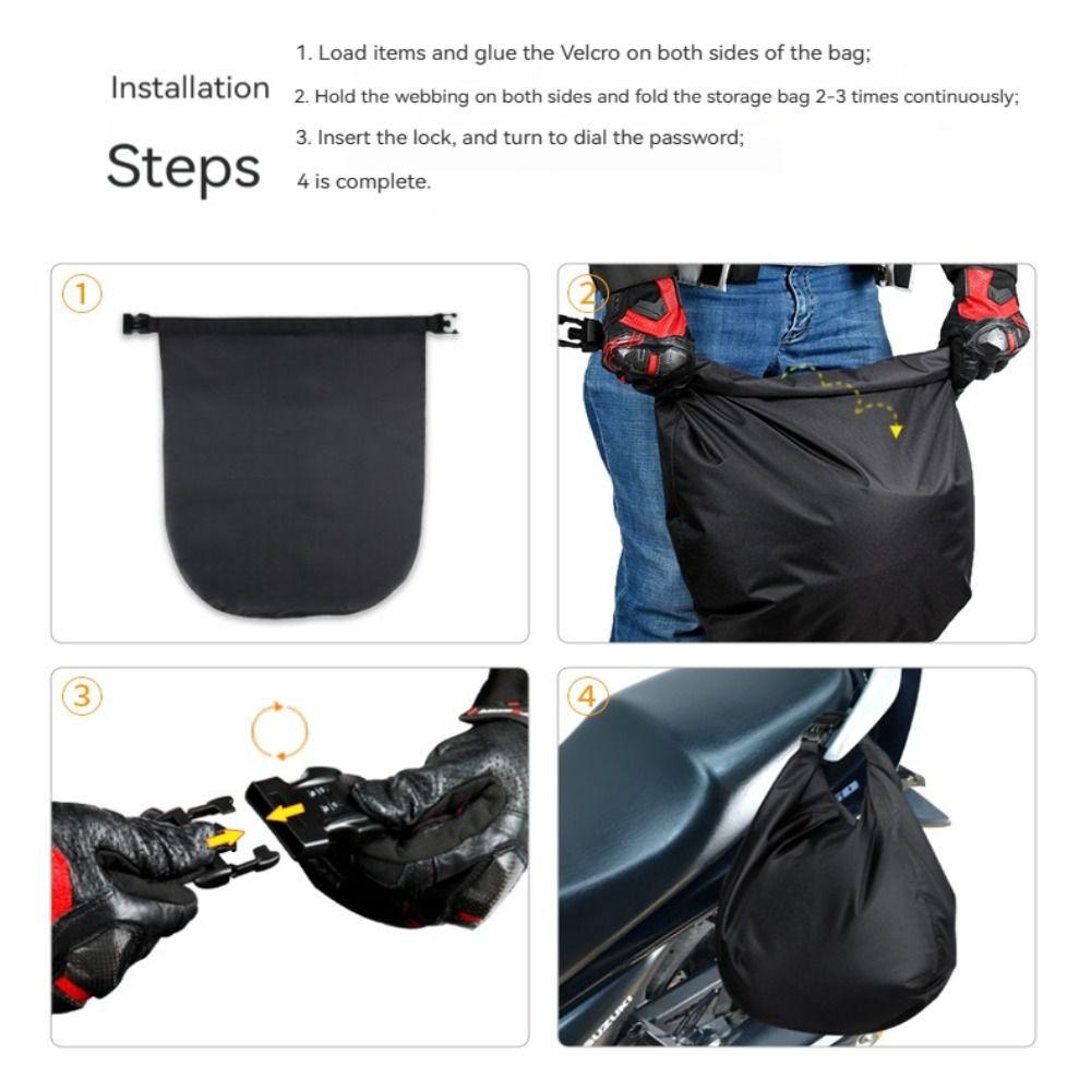 Large Capacity Motorcycle Equipments Bag Combination Lock Luggage Storage Bag Cycling Bag  Travel