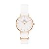 Daniel Wellington DANIEL WELLINGTON PETITE Fabric Watch (28mm, White/Rose Gold/White)