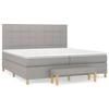 VidaXL Slatted Bed Base with Mattress, Upholstered Bed, Double Bed, Adult Bedroom Interior Bed, Modern, 3137181