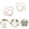 10/20pcs Metal Place Card Holders Wedding Table Number Name Sign Birthday Party Decoration Supplies Heart Shape Photo Clip Stand