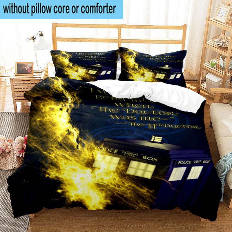 3PCS telephone booth 3pcs Bedding,Including 3PCS Duvet Cover And 2pcs Pillowcases Perfect for Christmas,Ideal for Bedroom, Dormitory