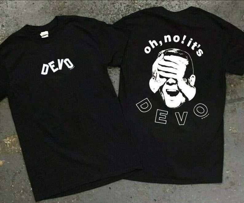 DEVO О нет, это Devo New Wave двусторонняя футболка D1129 Унисекс