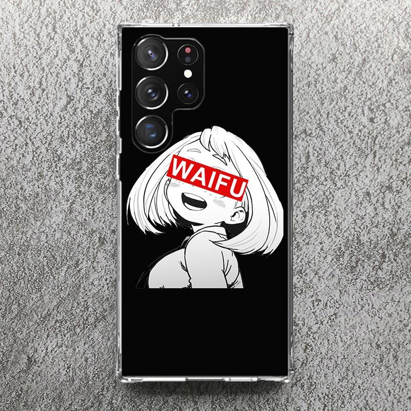 Sugoi Senpai Японское Аниме Ваифу Принт Мягкий Чехол для Samsung Galaxy S25 Edge S24 S23 S22 Ultra S21 Plus S20 FE Чехол для Телефона S10
