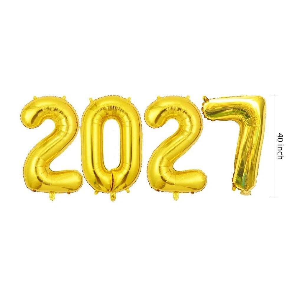 Декоративные 40-дюймовые фольгированные шары с цифрой 2027, большой размер, реквизит для фото, шары-цифры, самозакрывающиеся, для украшения дома, вечеринки