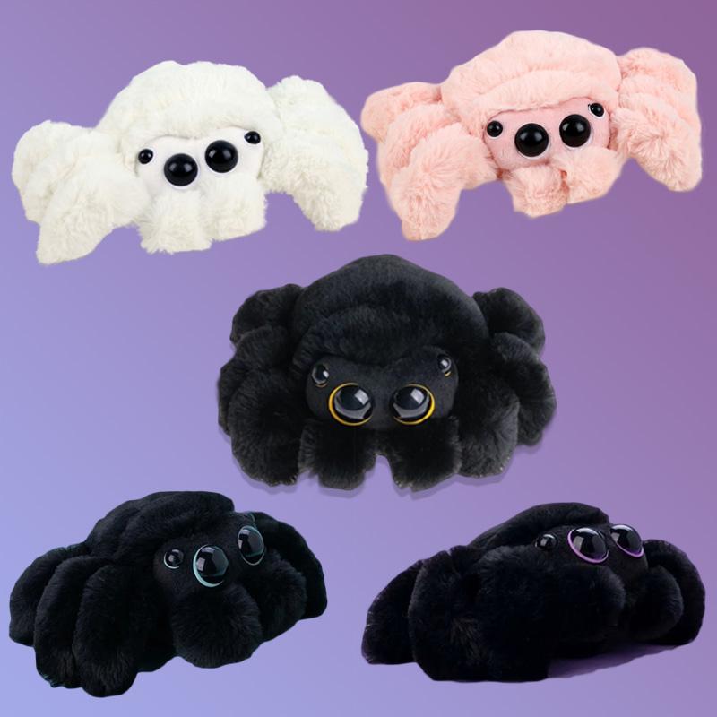 Cute Spider Lucas Plush Toy Halloween Atmosphere Decoration Soft Skin-friendly Fluffy Insect Figurine Festival Gift For Children