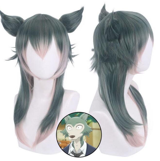 Аниме BEASTARS Legoshi Косплей Парик С Ушами Волка Персонифицированные Звери Косплей Градиентные Цвета Термостойкие Волосы Парики + Шапочка для Парика