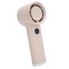 Handheld Fan LED Display Power Adjustable Portable Fan Night Light for Home Outdoor Activities Apricot
