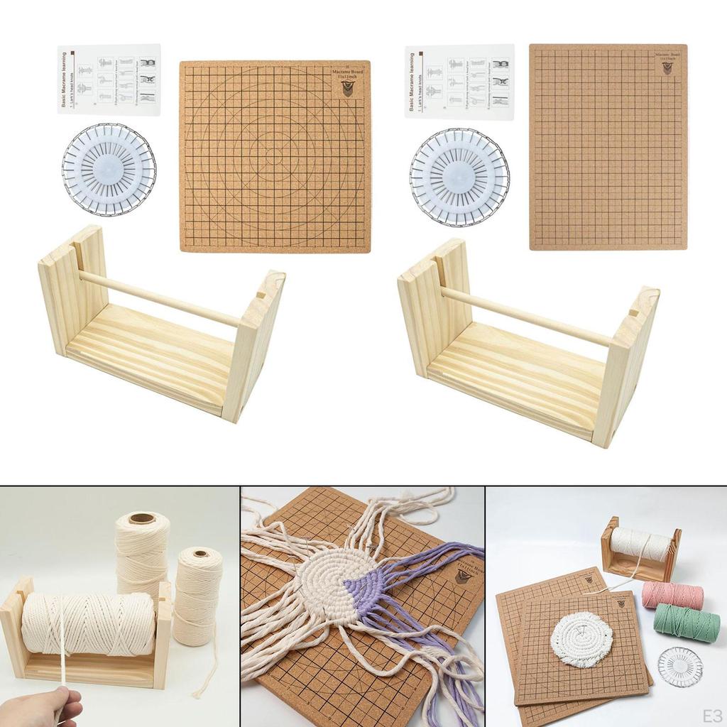 Macrame Board and Pins Project Bobbin Spool Thread Holder for Cord String DIY