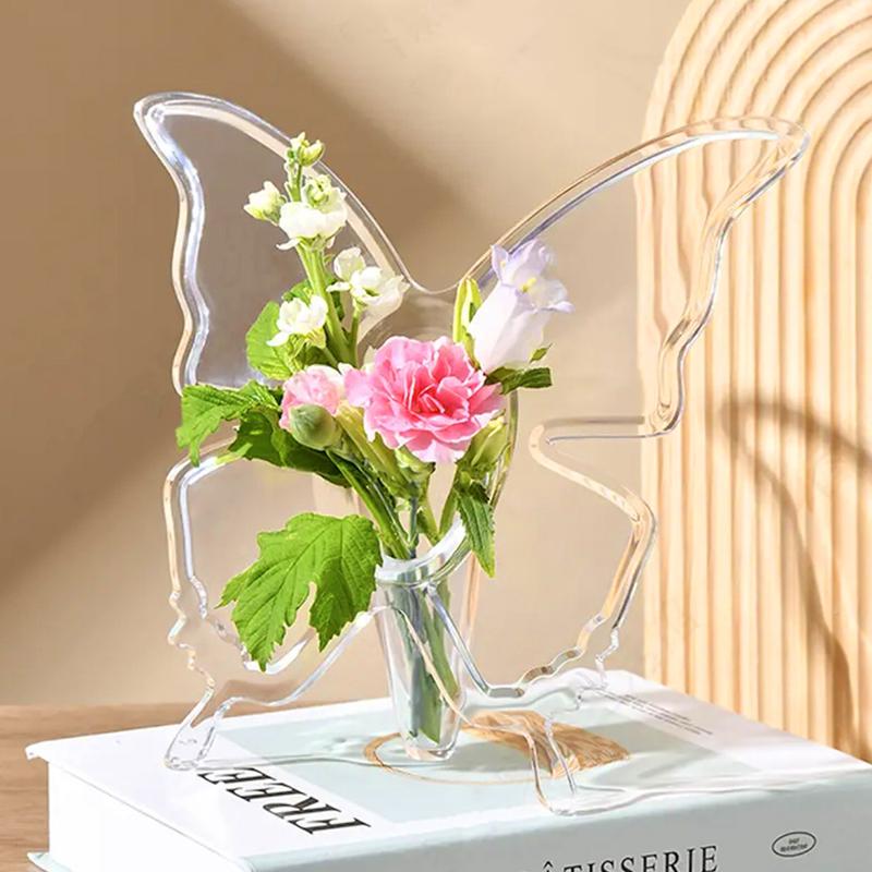 Creative Butterfly Vase Flowers Pot Desk Decoration Flower Arrangement Butterfly Decorative Floral Vases Room Aesthetic Decor