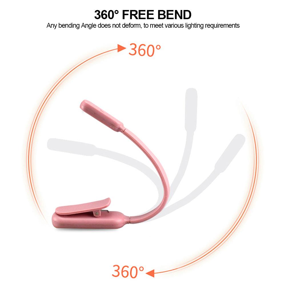 Компактная светодиодная лампа-клипса с 3 цветовыми режимами и гибкостью 360°