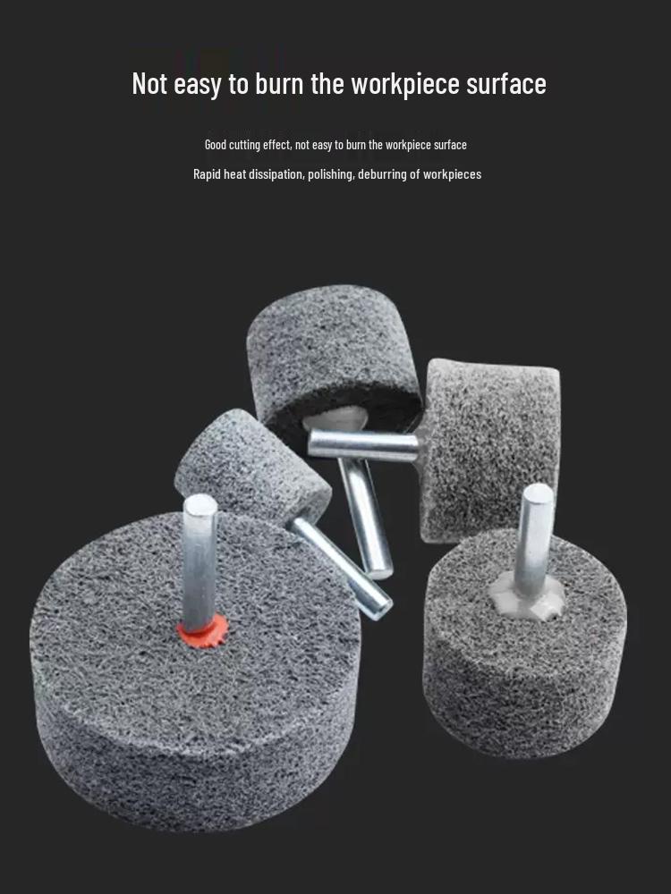 Black Orchid Nylon Fiber Polishing Head - 6mm Shank for Grinding & Rust Removal