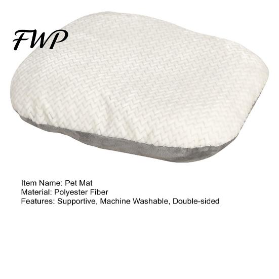 Durable Pet Bed Mat Dog Double-sided Cat Sleeping Pad Cushion with High-elastic Pearl Cotton Removable Washable Cover Supportive Bedding for