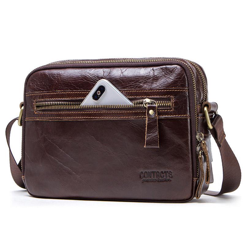 CONTACT'S мужская сумка кросс-боди из натуральной кожи