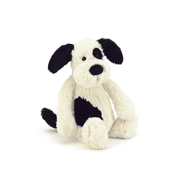 JELLYCAT Shy Series Black & White Puppy Pacifier Doll Plush Doll 31cm Tall