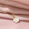 Camellia Necklace Women'S Light Luxury Small Fragrance High Trend Versatile Flower Pendant