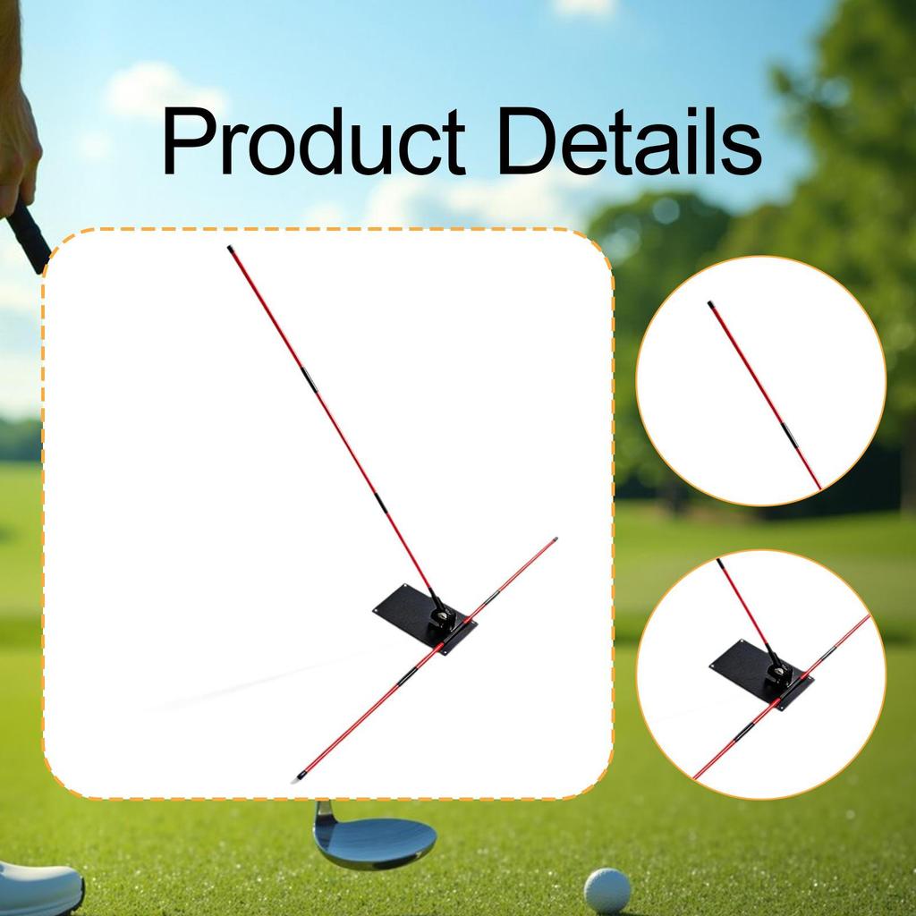 Держатель для alignment sticks для гольфа, тренировочный стержень, стойка для поля, корректоры осанки для гольфиста с угловой пластиной