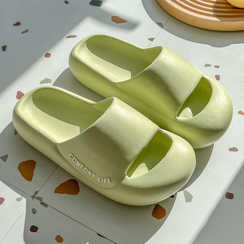 Женские тапочки из ЭВА с мягкой подошвой, лето 2024 г., новая мода, толстая подошва, противоскользящая, износостойкая, для пар, пляжная обувь