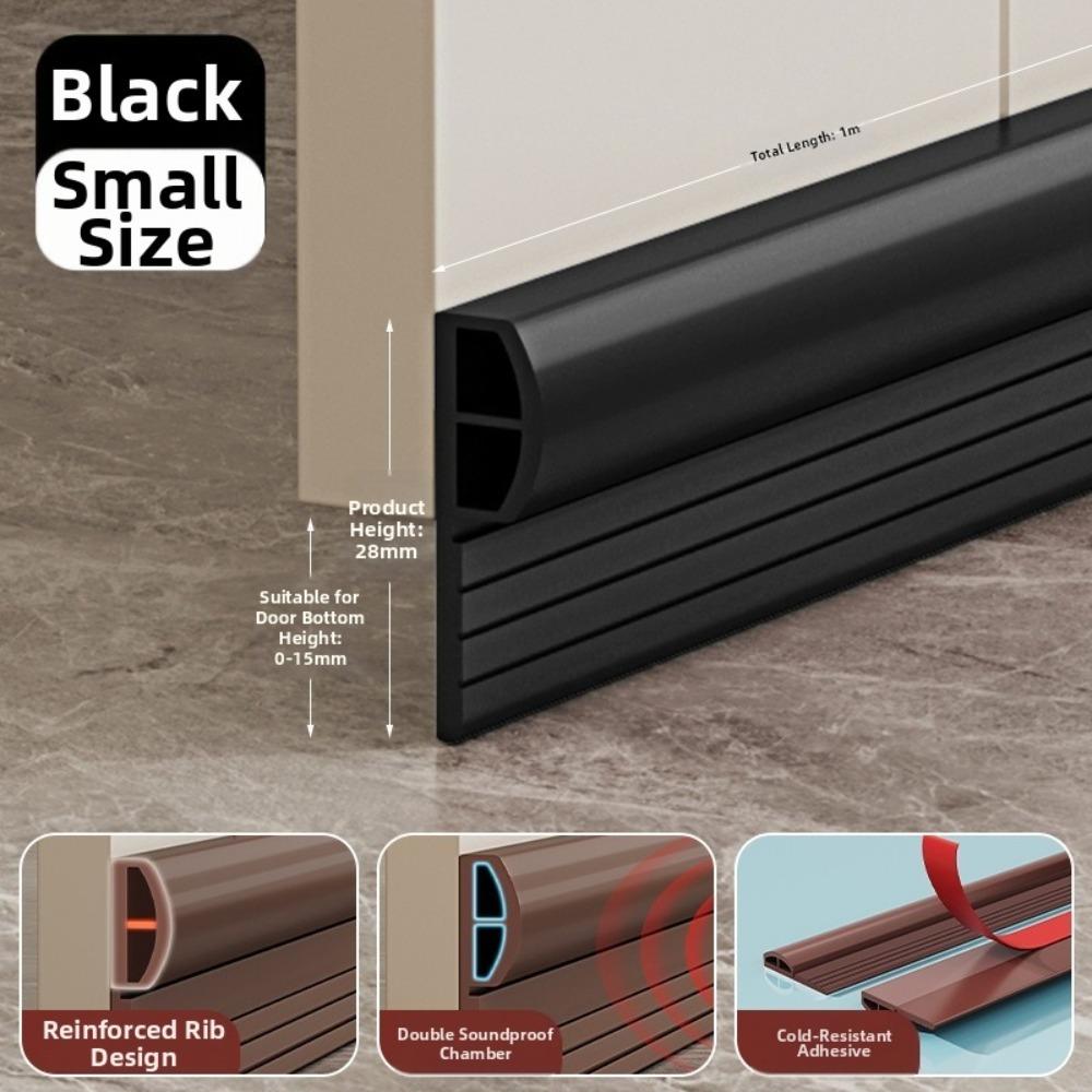 Self Adhesive Door Bottom Seal TPE Door Sweep Flexible Gap Filler Indoor Use