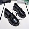 Маленькие кожаные туфли женские в британском стиле, одинарные туфли 2025 года, новые осенние туфли на платформе, французские мокасины с мягкой подошвой, модные универсальные одинарные туфли