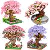 Mini Sakura Tree House Build Block City Street View Cherry Blossom Model Building Blocks DIY Toys for Children Toy Toy FOR
