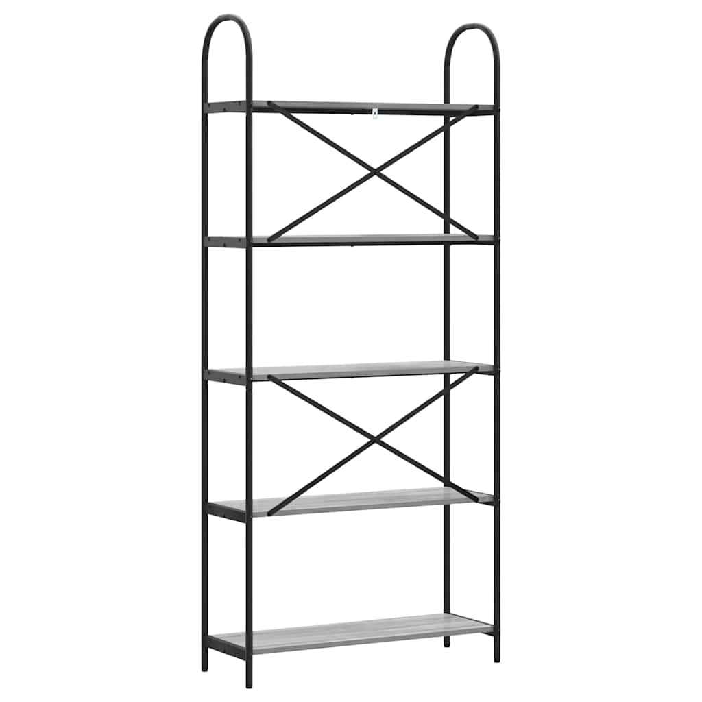 Bookshelf Grey Sonoma 80 x 30 x 183 cm Particleboard