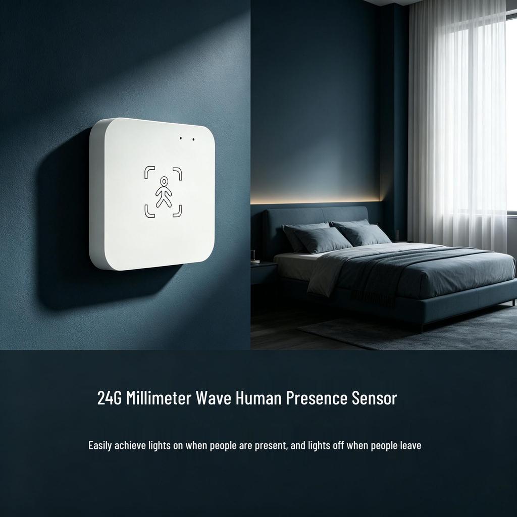 Датчик присутствия человека Graffiti Zigbee: 24G mmWave, WiFi, Инфракрасный, PIR, Батарея, HA, MQTT.