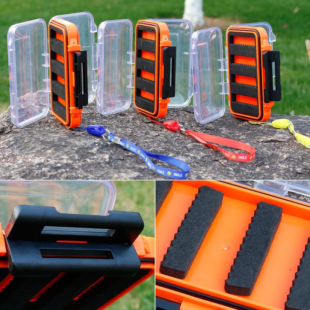 Kylebooker Fly Fishing Flies Foam Box Waterproof Fishing Double Sided Tackle Box Storage For Fishing Hook