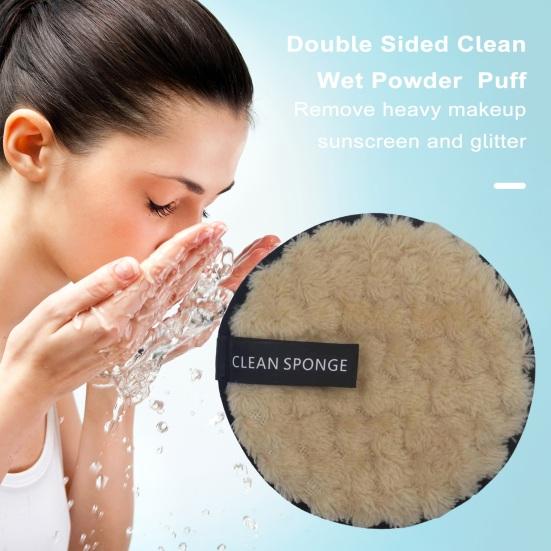 Слойка для снятия макияжа, круглая двусторонняя подушечка для снятия макияжа, моющиеся многоразовые салфетки для лица, глаз, моющиеся салфетки для лица, салфетка для снятия макияжа