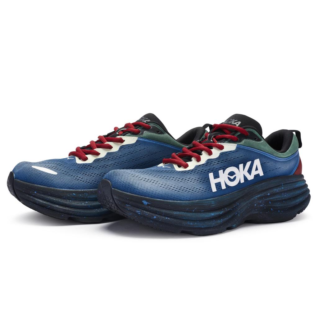 HOKA One One Bondi 8 Низкие Беговые Кроссовки Мужские Синий Красный 1123202-BBLC(Команда80-)