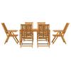 vidaXL Garden Dining Set 7 pcs Brown Solid Acacia Wood