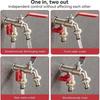 Zinc Zinc Zinc Alloy Double Head Water Faucet 1 Inlet 2 Outlet Dual Outlet Faucet  Washing Machine