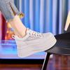 Lightweight Little White Shoes Women's 2025 Spring New Mesh Breathable White Board Shoes Short Le Thick Sole Inner Height-increasing Women's Shoes