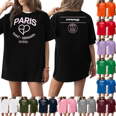 Женская футболка с круглым вырезом и короткими рукавами с принтом