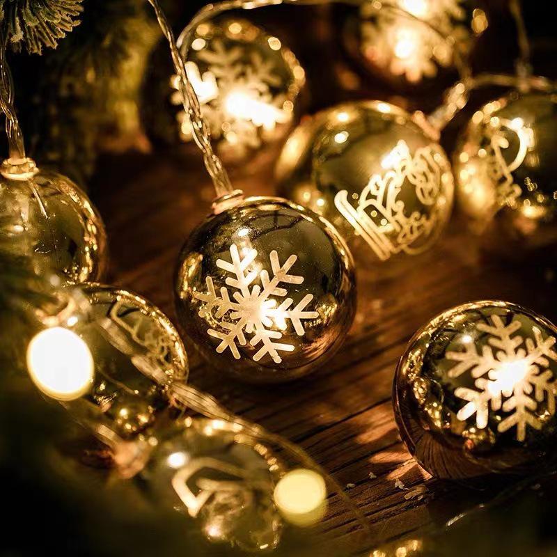 Светодиодные электрогальванизированные гирлянды «Снежинка» и «Звезда» - Рождественская атмосфера, мигающие сказочные гирлянды, мишура, шары-декор