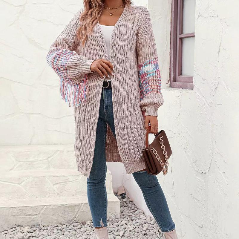 IHUASU Осенне-зимний женский свитер с бахромой Трикотаж Вязаный свитер