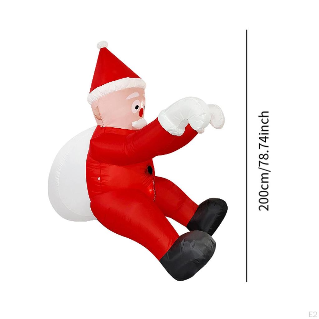 Рождественский надувной подвесной Санта-Клаус для украшения двора на открытом воздухе