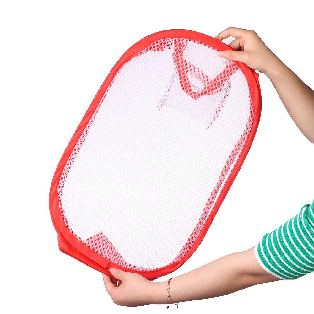 Home Mesh Foldable Laundry Bag Laundry Basket Dirty Sorting Basket Kids Toys Sundries