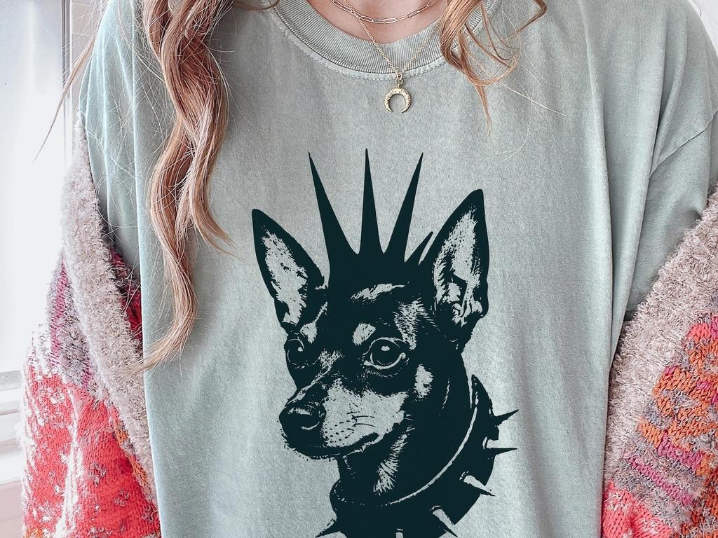 Miniature Pinscher Comfort Colors T-Shirt - Mini Pinscher Shirt - Tee Min Pin Dog Mom - Gift Mini Doberman - Zwergpinscher Dad T - Punk Dog