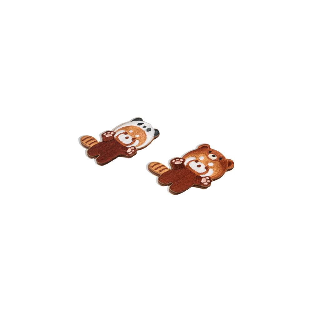 Tiger Red Panda Brooch Panda Embroidery Red Panda Pin Creative Animal Brooch Girl