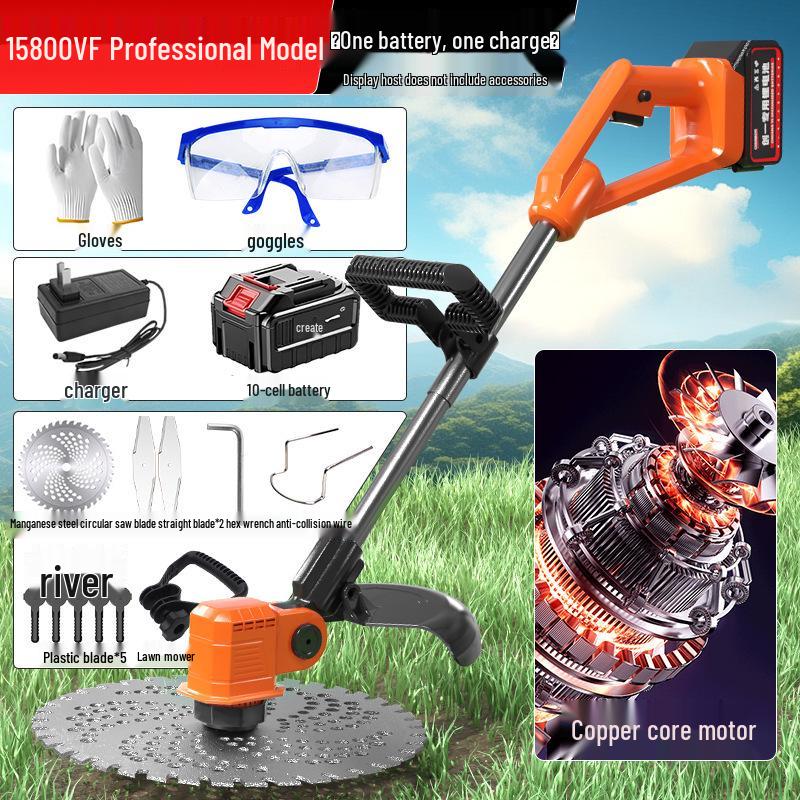 CHUANGYI Аккумуляторная электрическая газонокосилка для небольших садов и прополки