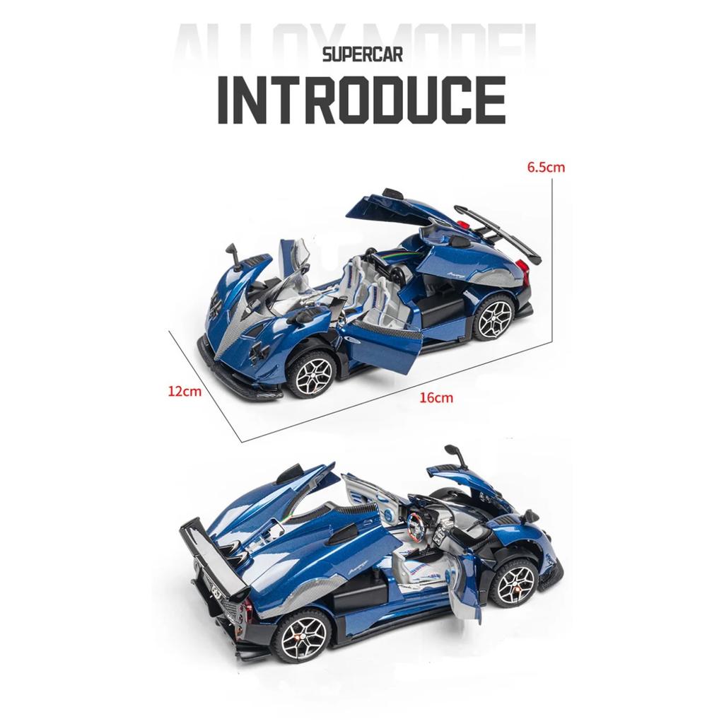 1/32 Pagani Zonda HP Barchetta Сплав Концепт Спортивный автомобиль Модель Литой Металл Гоночный Суперкар Модель Транспортного Средства Звук Свет Детский Подарок