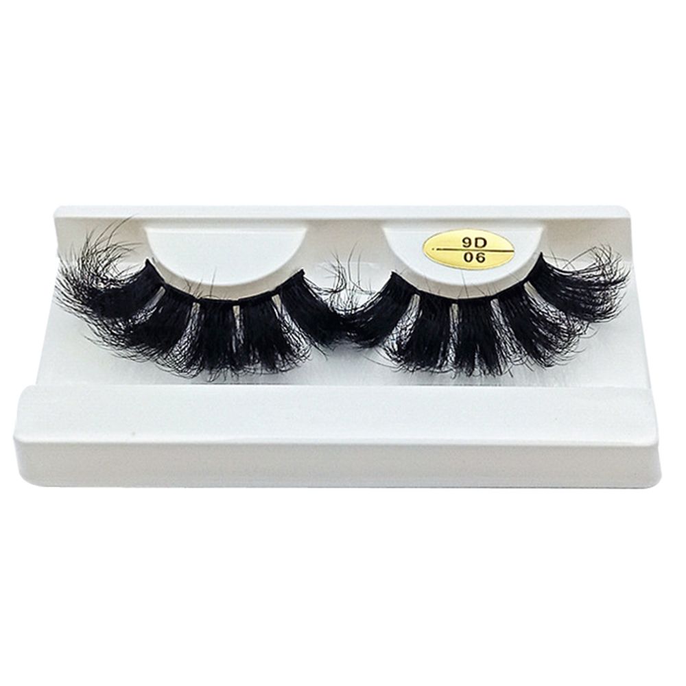 Fluffy Handmade Craft False Eyelashes Wispy Fluffy Eye Lashes 9D Faux Mink Eyelashes Extension