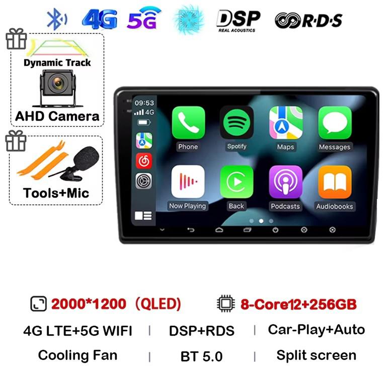 Android 14 Беспроводной Carplay Auto Для Ford Fusion 1 2005-2012 Автомагнитола GPS Навигация Мультимедийный Видеоплеер 4G WIFI Стерео