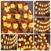 New 1.5M 10LED Christmas LED String Warm Light Santa Claus Snowman Festival Lamp DIY Colorful Garland Lights Christma
