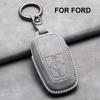 Кожаный чехол для автомобильного ключа для Ford Fusion Mustang Explorer F150 F250 F350 Ranger Mondeo держатель для дистанционного ключа аксессуары для брелока